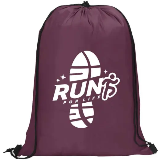 Altitude Daily 190T Drawstring Bag Maroon Branded